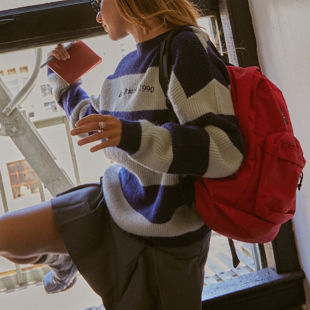 Striped Navy and Gray San Francisco Sweater